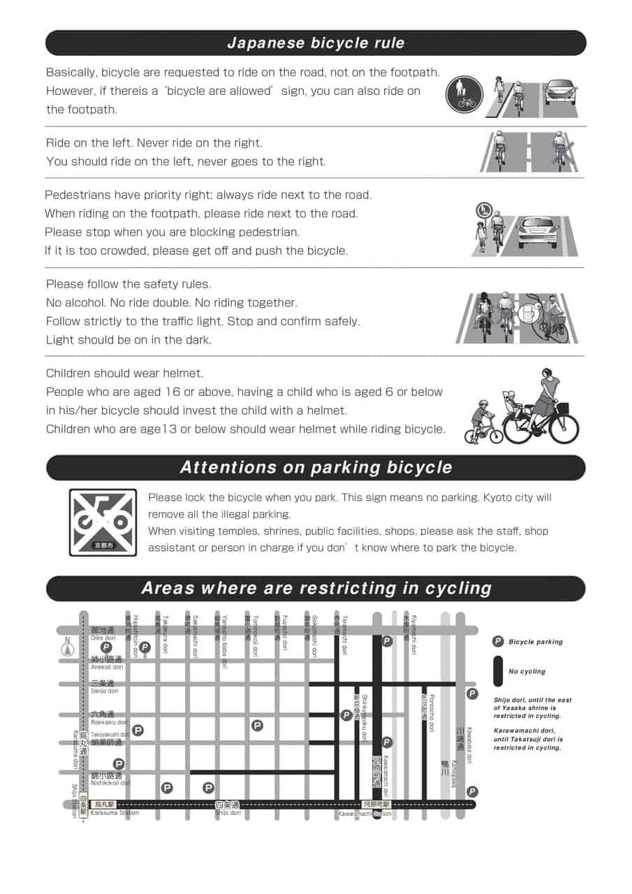 Using your rental bicycle safely and legally
