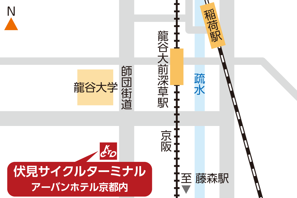 京都駅八条口サイクルターミナル地図